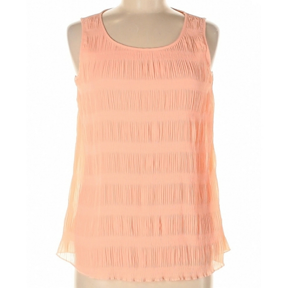 Elle Tops - Elle Peach Sleeveless Blouse
